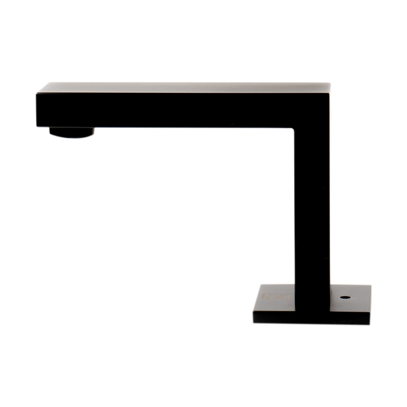 Pemberly Row Contemporary Black Matte Widespread Modern Bathroom Faucet