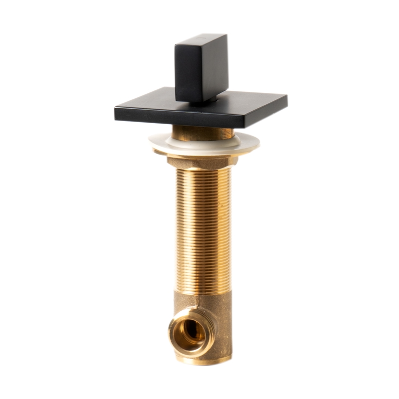 Pemberly Row Contemporary Black Matte Widespread Modern Bathroom Faucet