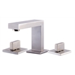 Pemberly Row Brushed Nickel Modern Widespread Bathroom Faucet