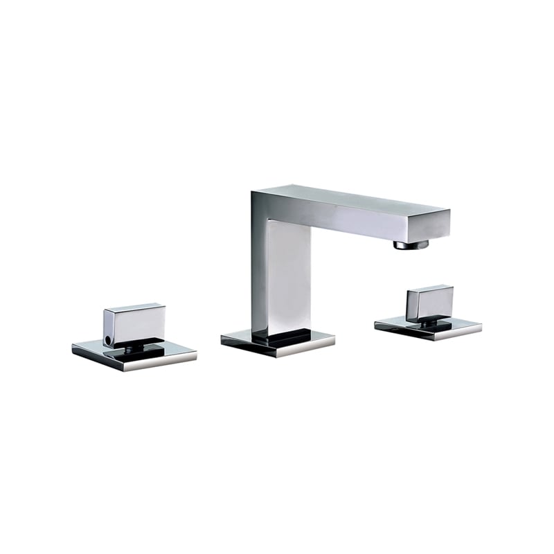 Pemberly Row Polished Chrome Modern Widespread Bathroom Faucet