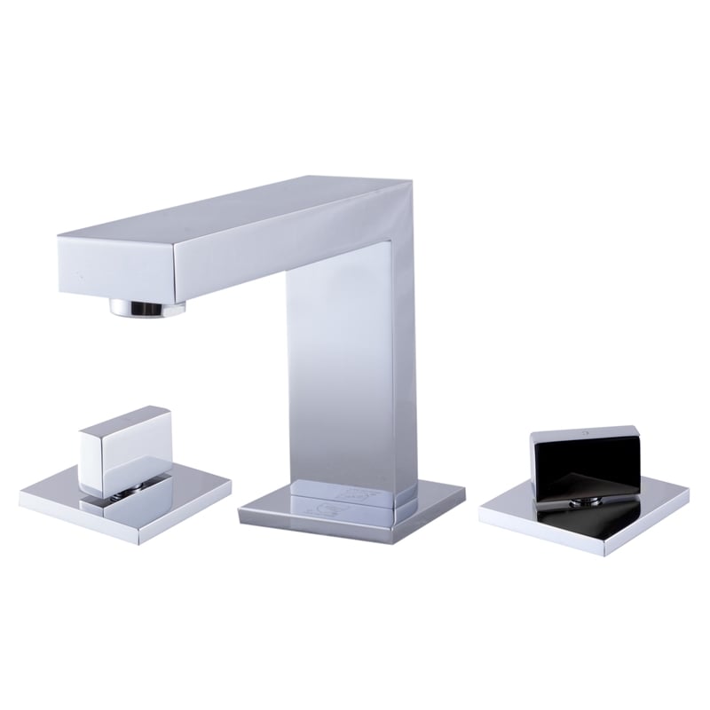 Pemberly Row Polished Chrome Modern Widespread Bathroom Faucet