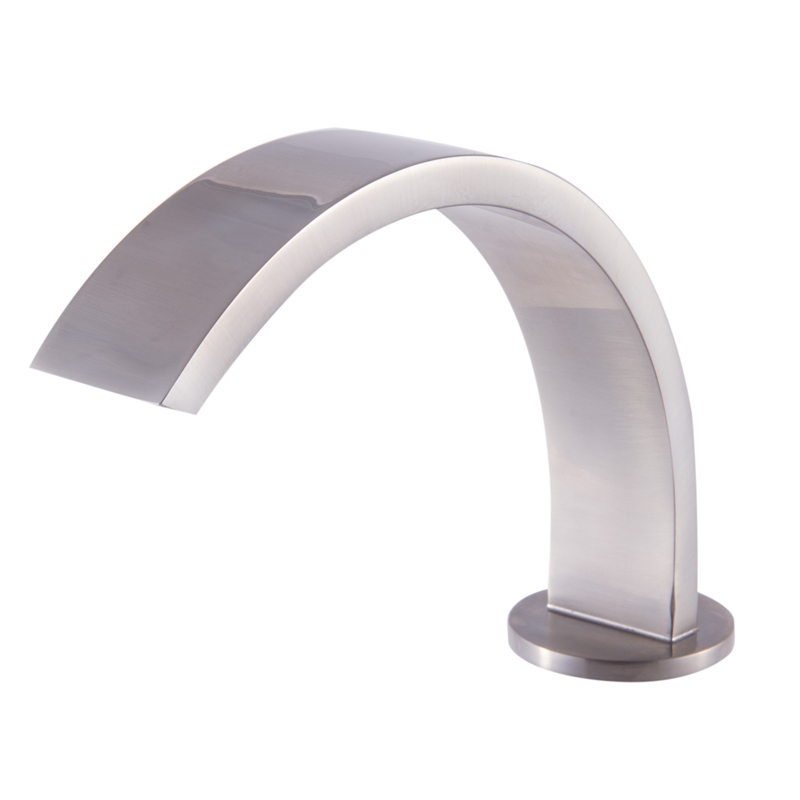Pemberly Row Brushed Nickel Modern Widespread Bathroom Faucet