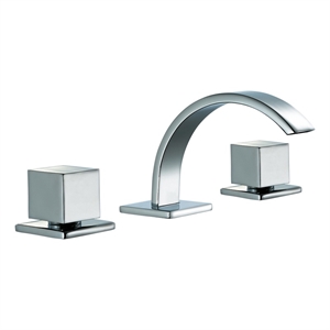 Pemberly Row Polished Chrome Modern Widespread Bathroom Faucet