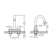 Pemberly Row Polished Chrome Two-Handle 4'' Centerset Bathroom Faucet