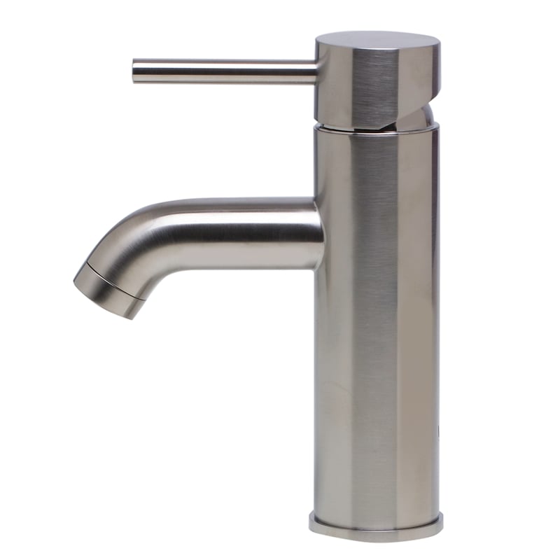 Pemberly Row Contemporary Brushed Nickel Single Lever Bathroom Faucet