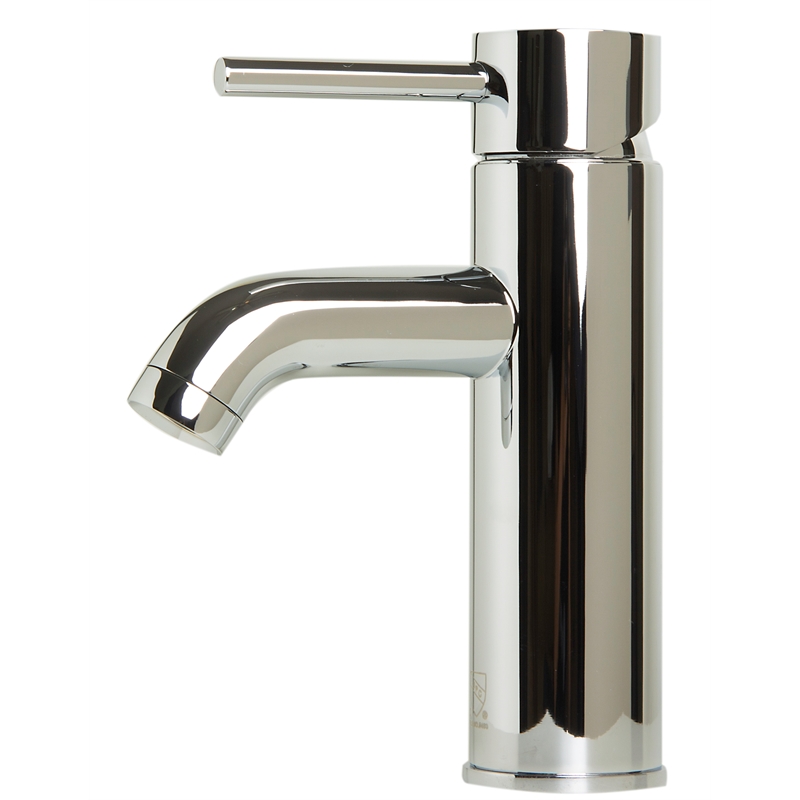 Pemberly Row Contemporary Polished Chrome Single Lever Bathroom Faucet