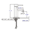 Pemberly Row Contemporary Polished Chrome Single Lever Bathroom Faucet