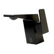 Pemberly Row Contemporary Black Matte Single Hole Bathroom Faucet
