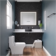 Pemberly Row Contemporary Black Matte Single Hole Bathroom Faucet