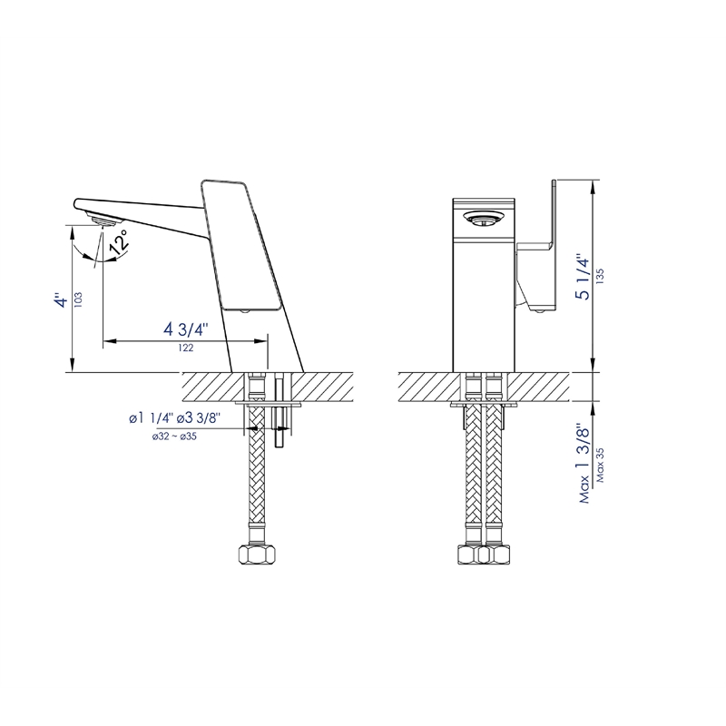 Pemberly Row Contemporary Black Matte Single Hole Bathroom Faucet