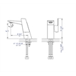 Pemberly Row Contemporary Black Matte Single Hole Bathroom Faucet