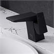 Pemberly Row Contemporary Black Matte Single Hole Bathroom Faucet