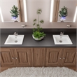 Pemberly Row Brushed Nickel Modern Single Hole Bathroom Faucet