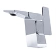 Pemberly Row Polished Chrome Modern Single Hole Bathroom Faucet