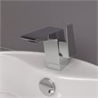 Pemberly Row Polished Chrome Modern Single Hole Bathroom Faucet