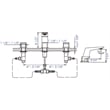 Pemberly Row Brushed Nickel Modern Widespread Bathroom Faucet