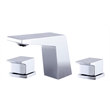 Pemberly Row Polished Chrome Modern Widespread Bathroom Faucet