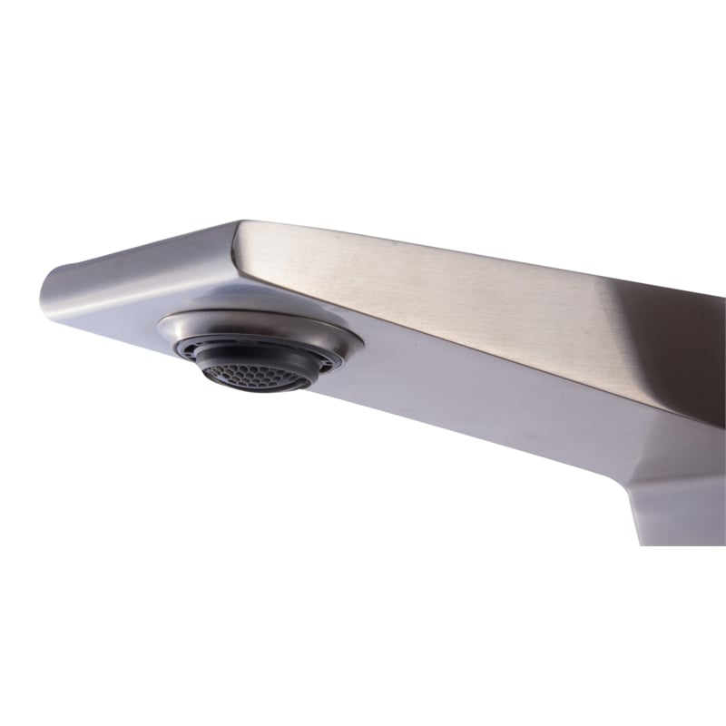 Pemberly Row Brushed Nickel Single Hole Tall Bathroom Faucet