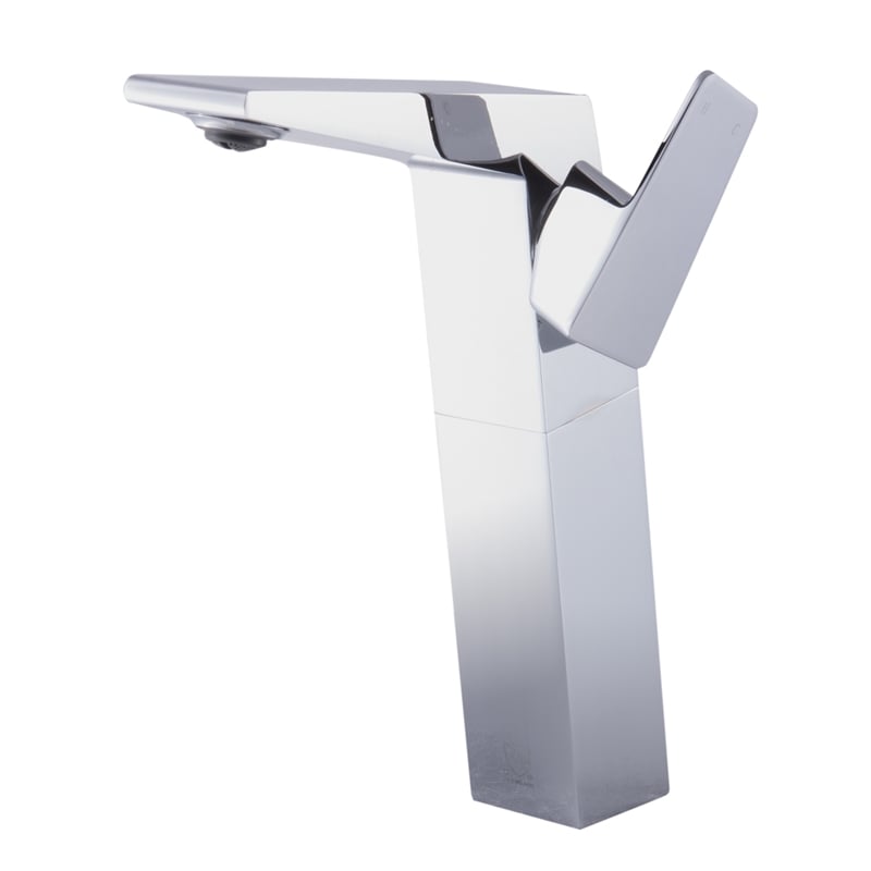 Pemberly Row Polished Chrome Single Hole Tall Bathroom Faucet