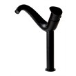 Pemberly Row Black Matte Tall Wave Single Lever Bathroom Faucet