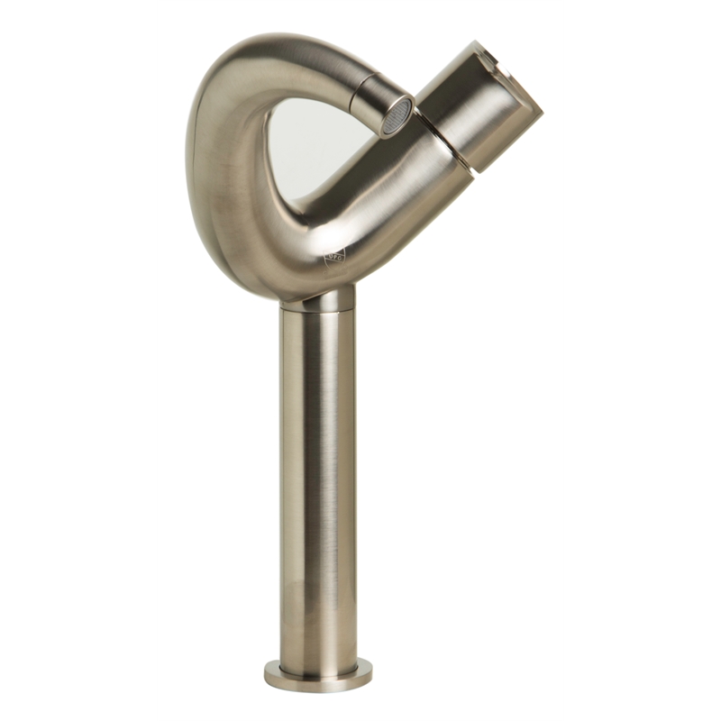 Pemberly Row Tall Wave Brushed Nickel Single Lever Bathroom Faucet
