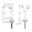 Pemberly Row Tall Wave Brushed Nickel Single Lever Bathroom Faucet