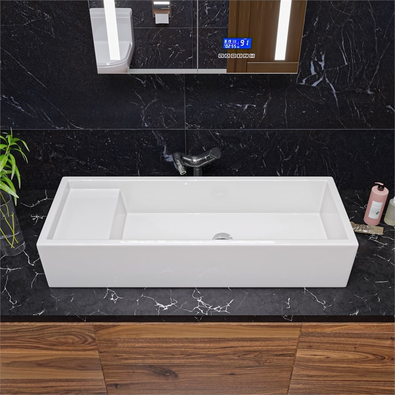 Pemberly Row Tall Wave Polished Chrome Single Lever Bathroom Faucet
