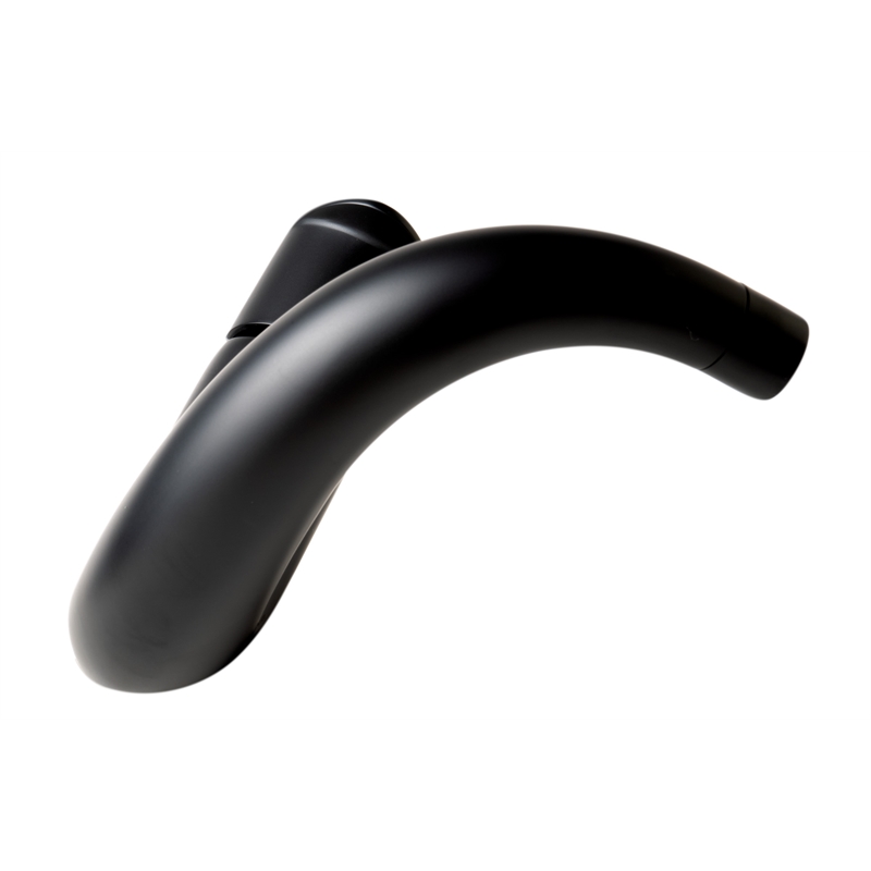Pemberly Row Contemporary Black Matte Wave Single Lever Bathroom Faucet