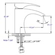 Pemberly Row Contemporary Polished Chrome Single Lever Bathroom Faucet