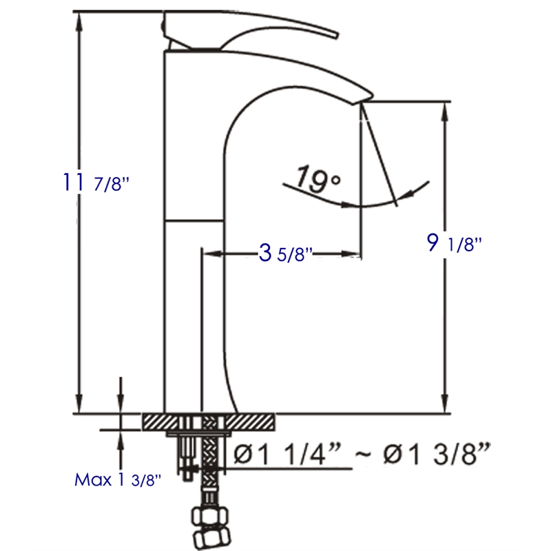 Pemberly Row Tall Polished Chrome Single Lever Bathroom Faucet