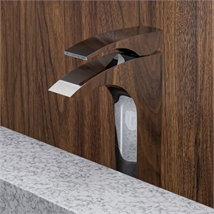 Pemberly Row Tall Polished Chrome Single Lever Bathroom Faucet