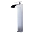 Pemberly Row Polished Chrome Single Hole Tall Waterfall Bathroom Faucet