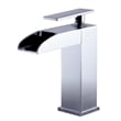 Pemberly Row Polished Chrome Single Hole Waterfall Bathroom Faucet