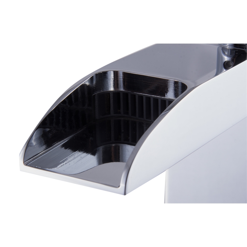 Pemberly Row Polished Chrome Single Hole Waterfall Bathroom Faucet