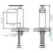 Pemberly Row Polished Chrome Single Hole Waterfall Bathroom Faucet