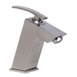Pemberly Row Contemporary Brushed Nickel Single Lever Bathroom Faucet