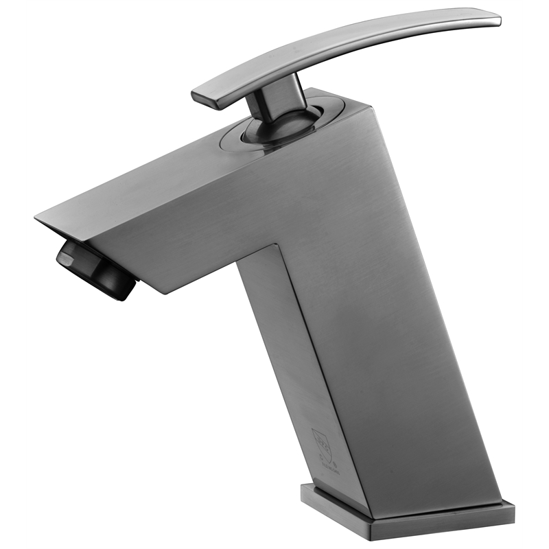 Pemberly Row Contemporary Brushed Nickel Single Lever Bathroom Faucet