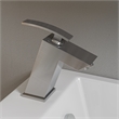 Pemberly Row Contemporary Brushed Nickel Single Lever Bathroom Faucet
