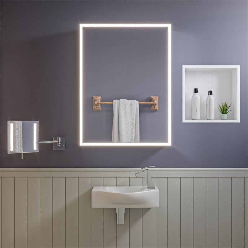 Pemberly Row Contemporary Polished Chrome Single Lever Bathroom Faucet