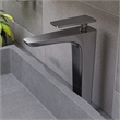 Pemberly Row Brushed Nickel Tall Single Hole Modern Bathroom Faucet