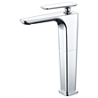 Pemberly Row Polished Chrome Tall Single Hole Modern Bathroom Faucet