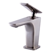 Pemberly Row Brushed Nickel Single Hole Modern Bathroom Faucet