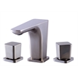 Pemberly Row Brushed Nickel Widespread Modern Bathroom Faucet