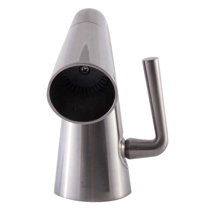 Pemberly Row Brushed Nickel Single Hole Cone Waterfall Bathroom Faucet