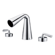 Pemberly Row Polished Chrome Widespread Cone Waterfall Bathroom Faucet