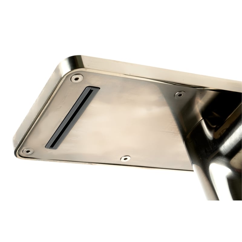 Pemberly Row Contemporary Brushed Nickel Single-Lever Bathroom Faucet