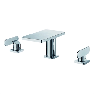 Pemberly Row Polished Chrome Two-Handle 8&quot Widespread Bathroom Faucet