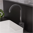 Pemberly Row Brushed Nickel Gooseneck Single Hole Bathroom Faucet