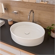 Pemberly Row Brushed Nickel Gooseneck Single Hole Bathroom Faucet