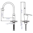 Pemberly Row Polished Chrome Gooseneck Single Hole Bathroom Faucet